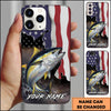 Joycorners Fishing American Flag Patriotic Splash Personalized Name Phone Case (10 Fish Species)