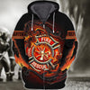 Maxcorners Firefighter Dragon All Over Print For Men & Women 3D Shirt, Proud of Firefighter LM1911