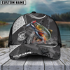 Joycorners Fishing Gray Camo Sport Pattern Personalized Name 3D Cap (11 Breeds)