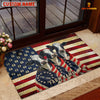 Joycorners Patriotic Cow Trio Wrapped in American Flag 1776–2026 Farm Name Personalized 3D Doormat (8 Breeds)