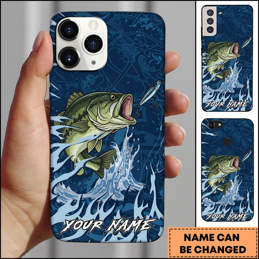 Joycorners Fishing Jumping Fish Lure Action Personalized Name Phone Case (10 Fish Species)