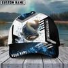Joycorners Fishing Blue Flame Sport Pattern Personalized Name 3D Cap (11 Breeds)