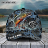 Joycorners FishingBlue Kryptek Camo Pattern Sport Pattern Personalized Name 3D Cap (11 Breeds)