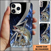 Joycorners Fishing Blue Flame Lightning Strike Personalized Name Phone Case (10 Fish Species)