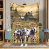 Joycorner Life Live Someone Left The Gate Open Personalized Name Blanket (14 Breeds)