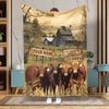 Joycorner Life Live Someone Left The Gate Open Personalized Name Blanket (14 Breeds)