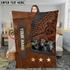 Joycorners Cow Blanket Cattle Trio Rustic Leather Western Style Personalized Name 3D Blanket (10 Breeds)