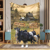 Joycorner Life Live Someone Left The Gate Open Personalized Name Blanket (14 Breeds)