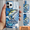 Joycorners Fishing Phone Case Circuit Board Tech Blue Sport Design Personalized Name Phone Case (8 Fish Species)