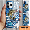Joycorners Fishing Phone Case Circuit Board Tech Blue Sport Design Personalized Name Phone Case (8 Fish Species)
