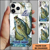 Joycorners Fishing Phone Case Jumping Blue Fish Water Splash Sport Fishing Art Personalized Name 3D Phone Case (10 Fish Species)