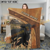 Joycorners Cow on Rustic Leather Background Farm Landscape Personalized Name 3D Blanket (8 Breeds)