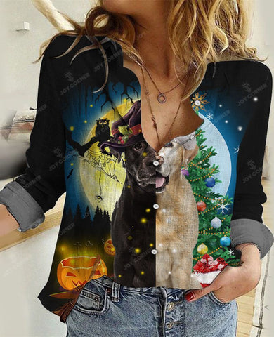 Joycorners Labrador Retriever Halloween And Christmas Casual Shirt