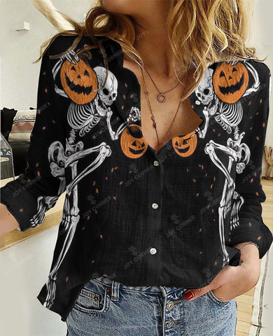 Joycorners Skull Halloween Casual Shirt 1