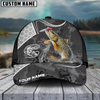 Joycorners Fishing Gray Camo Sport Pattern Personalized Name 3D Cap (11 Breeds)