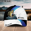 Joycorners Fishing Blue Camo Sport Pattern Personalized Name 3D Cap (11 Breeds)