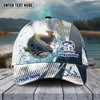 Joycorners Fishing Skinfish Water Sport Pattern Personalized Name 3D Cap (11 Breeds)