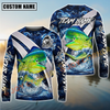 Joycorners Fishing Blue Lava Smoke Silver Line Design Custom Name & Team Name 3D Shirts (11 Breeds)