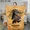 Joycorners Rustic Farm Horse Barn Scene Personalized Name 3D Blanket (8 Breeds)
