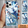 Joycorners Fishing Star Camo Water Splash Art Personalized Name Phone Case (10 Fish Species)