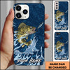 Joycorners Fishing Jumping Fish Lure Action Personalized Name Phone Case (10 Fish Species)