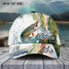Joycorners Fishing Skinfish Water Sport Pattern Personalized Name 3D Cap (11 Breeds)