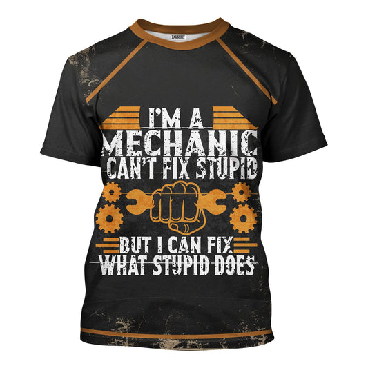 Joycorners Funny Mechanic Shirt I'm Am A Mechanic Vintage Printed T Shirt Gift For Him PT2609