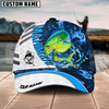 Joycorners Fishing White Blue Lava Sport American Flag Pattern Sport Pattern Personalized Name 3D Cap (11 Breeds)