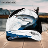 Joycorners Fishing Black White Water Flow Pattern Sport Pattern Personalized Name 3D Cap (11 Breeds)