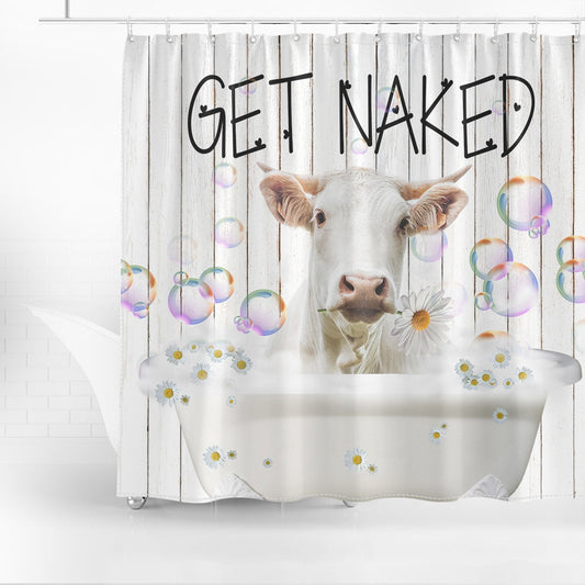 Joycorner Charolais Get Naked Daisy Shower Curtain