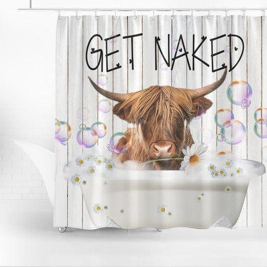 Joycorner Highland Get Naked Daisy Shower Curtain
