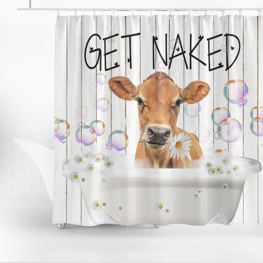 Joycorner Jersey Get Naked Daisy Shower Curtain