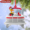Joycorners Personalized Funny Ducks Acrylic Christmas Ornament, Family Boat Xmas Gift for Friends & Hunters MT1111