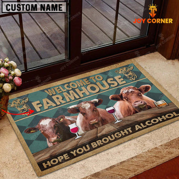 Joycorners Shorthorn Hope You Bought Alcohol Custom Name Doormat