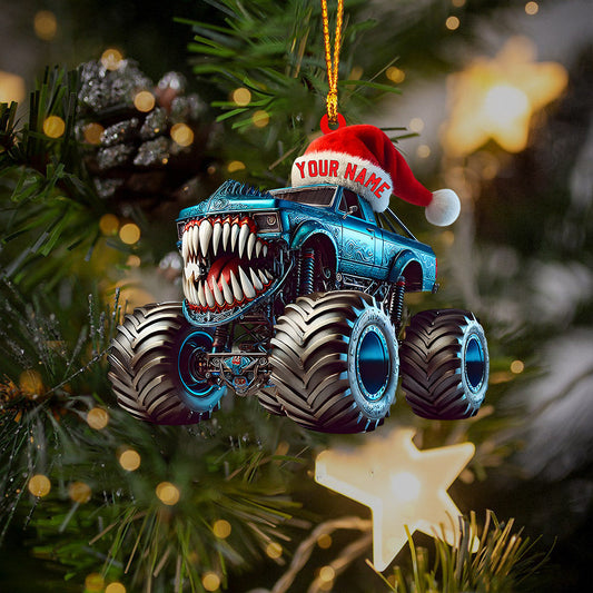 Joycorners Monster Truck Home Decor Christmas Ornament, Personalized Ornament 2D Flat LM2211