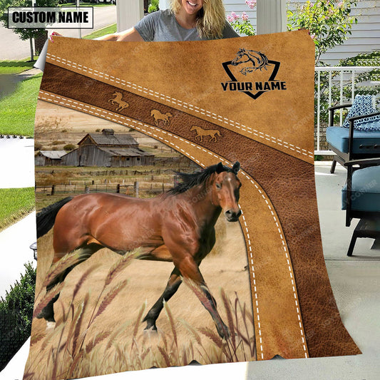 Joycorners Horse Custom Name Blanket Collection
