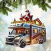 Joycorners Custom Name Santa Truck Ornament, Santa Christmas Gift 2D Flat LM2111