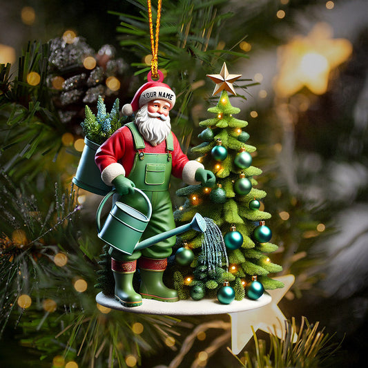 Joycorners Santa Tree Care Home Decor Christmas Ornament, Personalized Ornament 2D Flat LM2211