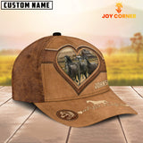 Joycorners Black Horses Heart Shaped Style Customized Name Cap