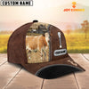 Joycorners Simmental Leather Zip Pattern Customized Name Cap