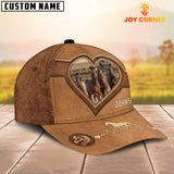 Joycorners Brown Horses Heart Shaped Style Customized Name Cap