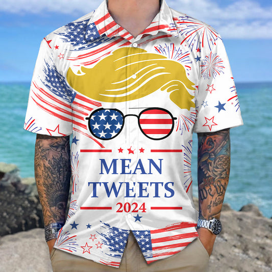 Joycorner Donald Trump Mean Tweets 2024 Hawaiian Shirt