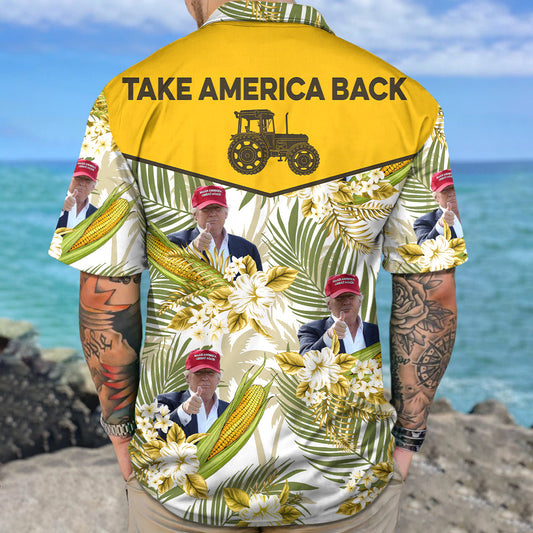 Joycorner Take America Back Trump Hawaiian Shirt