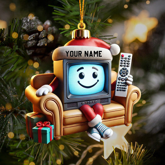 Joycorners Television Home Decor Christmas Ornament, Personalized Ornament 2D Flat LM2211