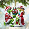Joycorners Custom Name Couple Ornament, Couple Christmas Gift 2D Flat LM2111