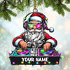 Joycorners DJ Santa Ornament, Personalized Ornament 2D Flat LM2211