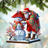 Joycorners Custom Name Japan Santa Ornament, Japan Lover Christmas Gift 2D Flat LM2111