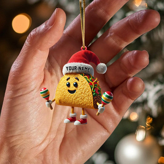 Joycorners Taco Christmas Home Decor Christmas Ornament, Personalized Ornament 2D Flat LM2211