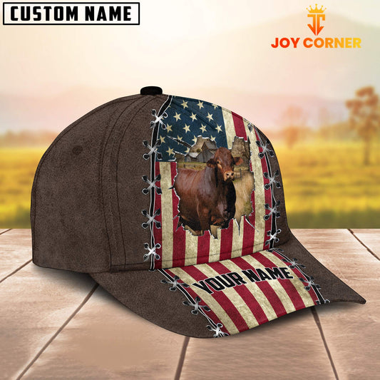Joy Corners Beefmaster Flag Customized Name Denim Cap