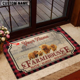 Joycorners Miniature Highland Faith Family Farming Custom Name Doormat